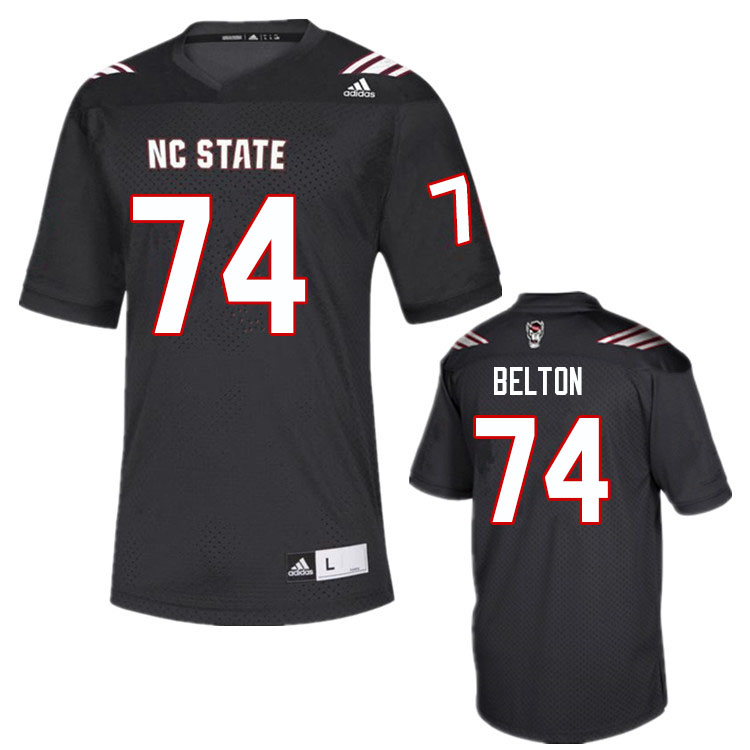 Men #74 Anthony Belton NC State Wolfpack College Football Jerseys Sale-Black